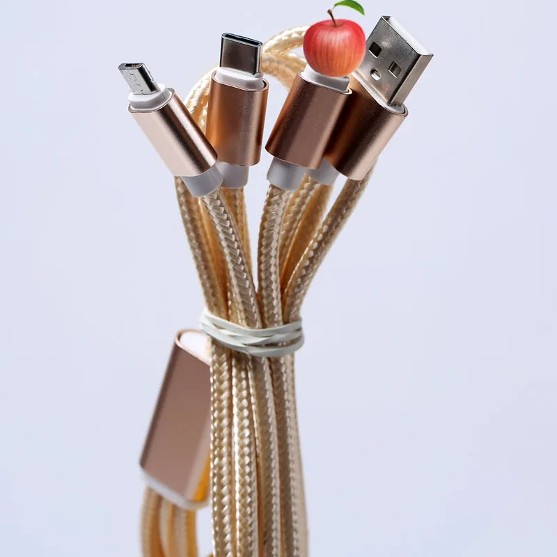 Three-In One линия передачи данных для Android Apple Type-c мобильный телефон