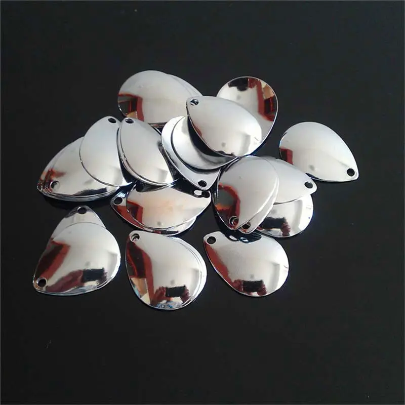 50 шт./лот Спиннер кольца лезвия гладкие никелевые ложки для снастей ремесло DIY