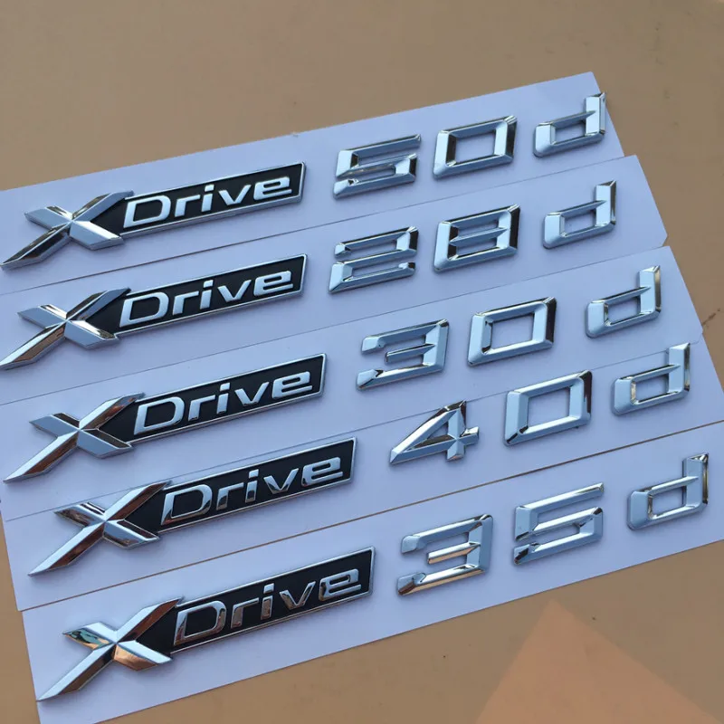 3D ABS Серебряный автомобильный Стайлинг задний значок для BMW X1 X3 X5 X6 серия стикеров