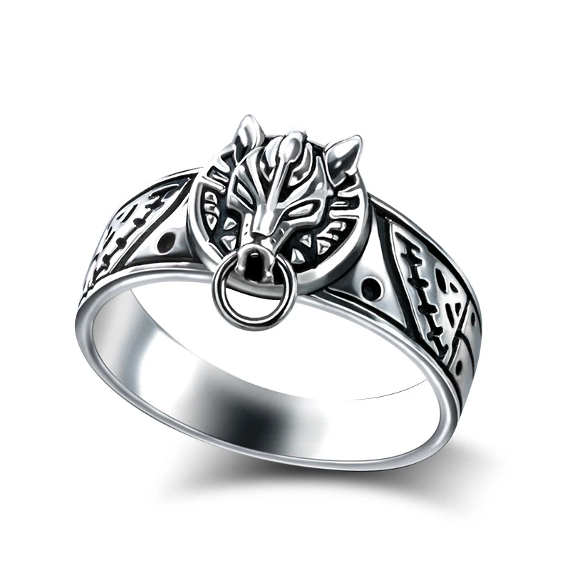 Final Fantasy Ring S925 Серебряная Игра Волк винтажные мужские женские кольца костюм