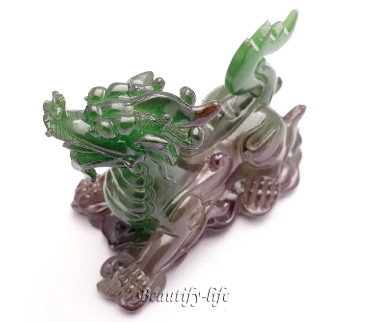 

Allochroic талисман, зеленый Кайлин, Китайский единорог, фэншуй, лучшие подарки, новомодный, искусство и ремесла, орнамент, чай pet, S1030A