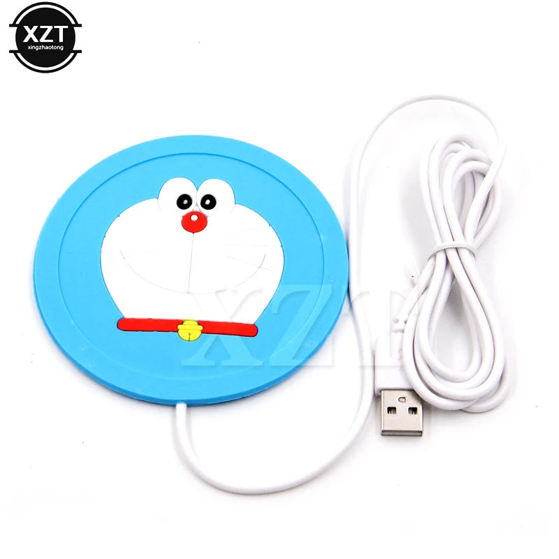 Милый мультяшный 5V USB теплый силиконовый нагреватель для чая и молока кофейная