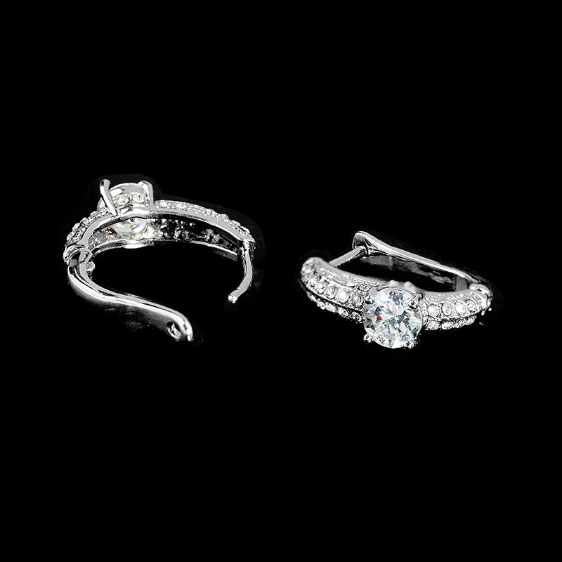 Серебряный Цвет кубического ювелирные изделия из циркония Ювелирные наборы для
