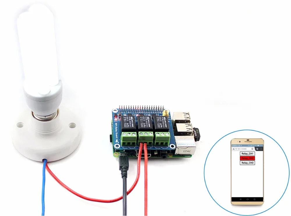 Плата реле мощности Waveshare Raspberry Pi плата расширения для A +/B +/2B/3B/3B +