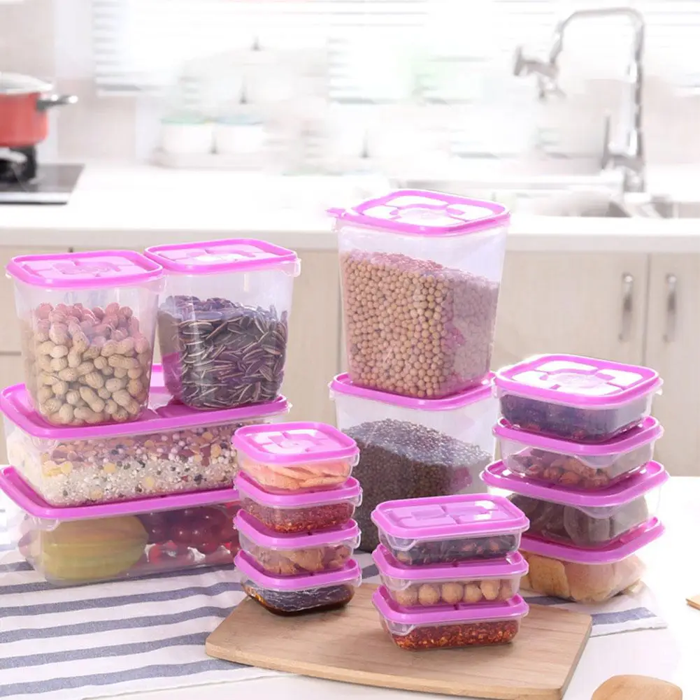 Коробка для хранения на холодильник пластиковая коробка еды Ланч бокс размер 17