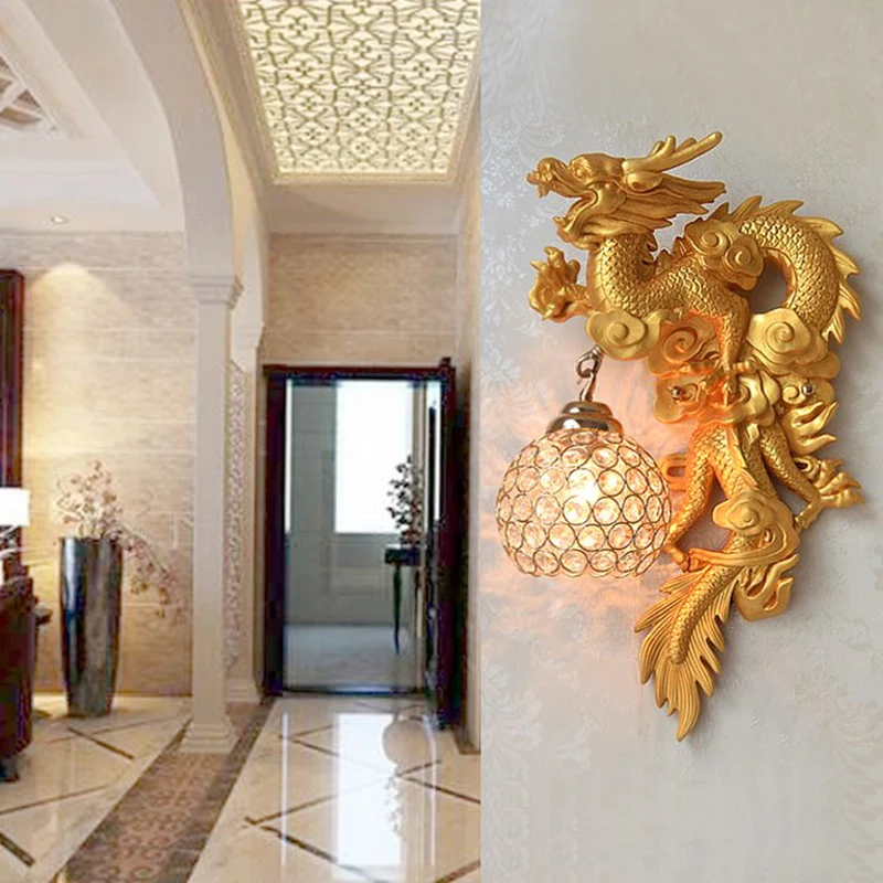 Настенный светильник современный светодиодный для бара K9 с кристаллами золотым