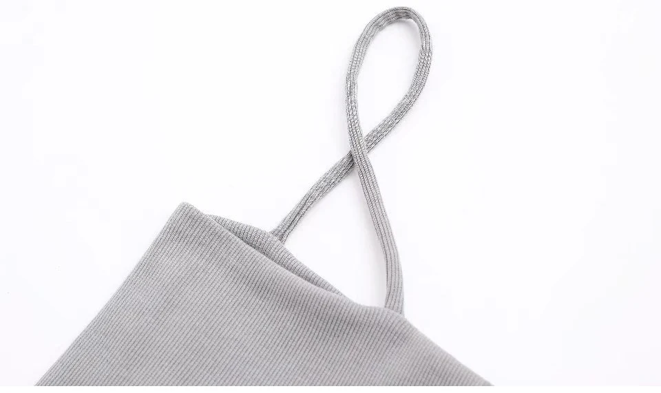 FIRSTTO, сексуальный трикотажный топ с полумесяцем, бюстье, Camisetas, пуловер, модный топ на бретельках, короткий жилет, укороченные топы, 10 стилей