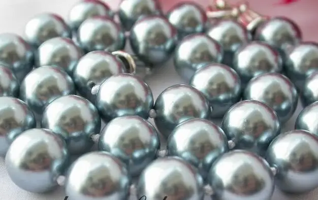 song voge gem nanJ1787 round bluish south sea shell pearl necklace | Украшения и аксессуары
