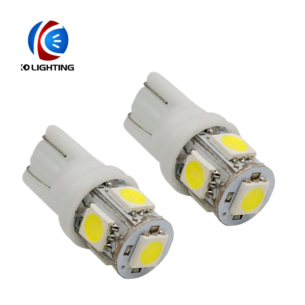 KD 50 шт./лот DC 12V T10 LED W5W 5050 5SMD 192 168 194 Светодиодные Автомобильные лампы клиновидные