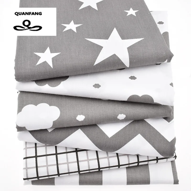 6 шт./лот саржевая хлопковая ткань с принтом для шитья кукол детское постельное