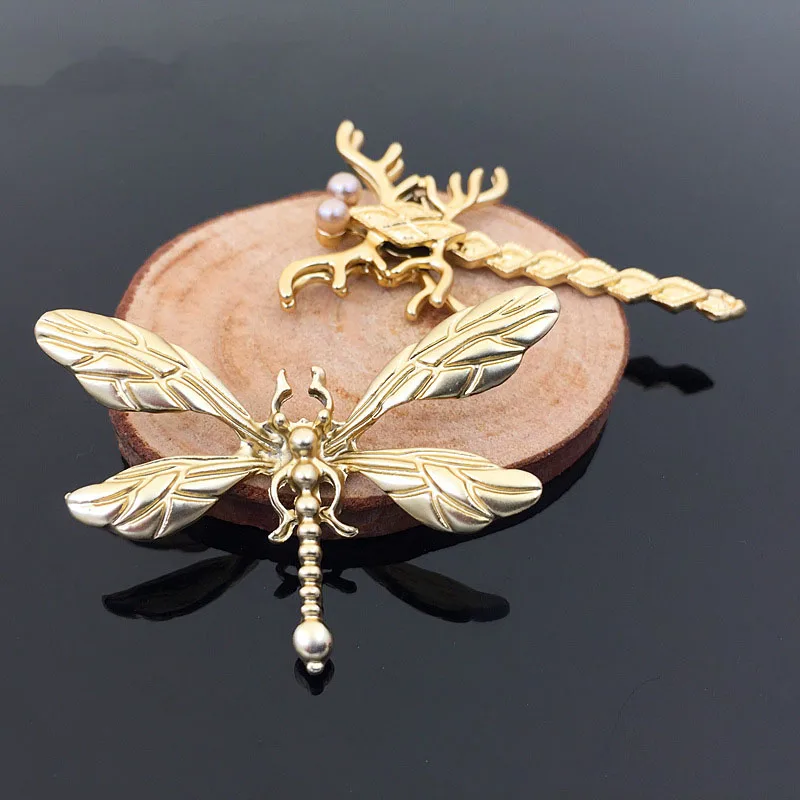 30 шт./лот позолоченные металлические пуговицы в виде стрекозы|hair jewelry|jewelry hairhair