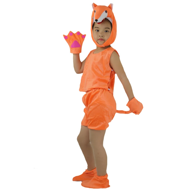 Children Orange Fox Short Animal Costume Kids Stage Perfromance Cosplay Clothes Birthday Dress Halloween Christmas|animal costume kids|cosplay