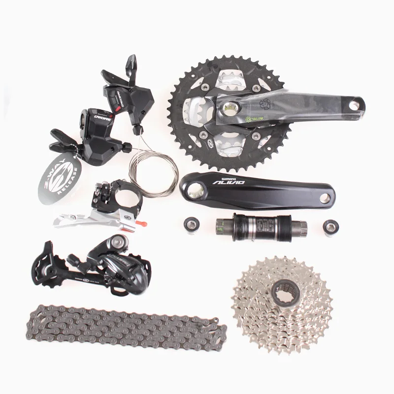 SHIMANO DEORE M590 shifting system with Alivio M430 Crankset 27S Groupset Derailleurs for MTB Mountain Bike speed of 3 x 9S |