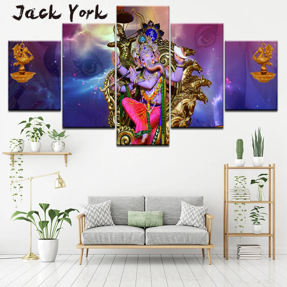 Холст для живописи Таиланд статуя идола 5 шт. настенная живопись модульная обои