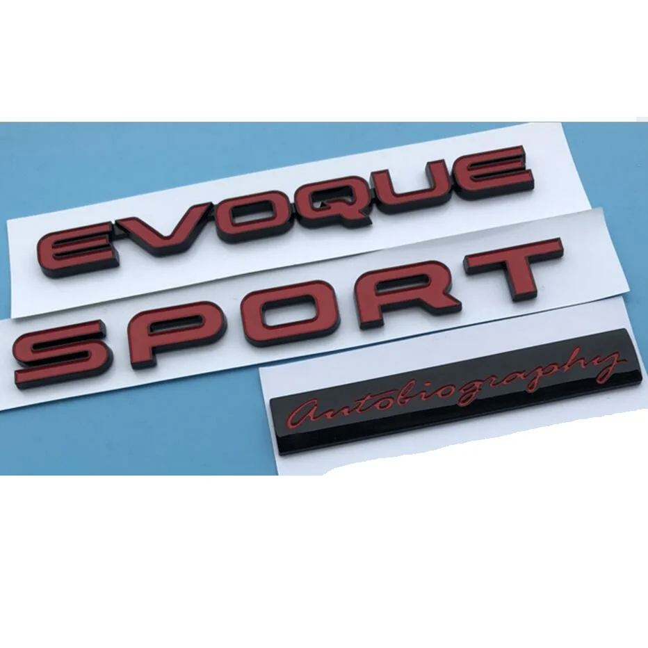 Красные буквы EVOQUE Спортивная автобиография багажник крышки задний значок