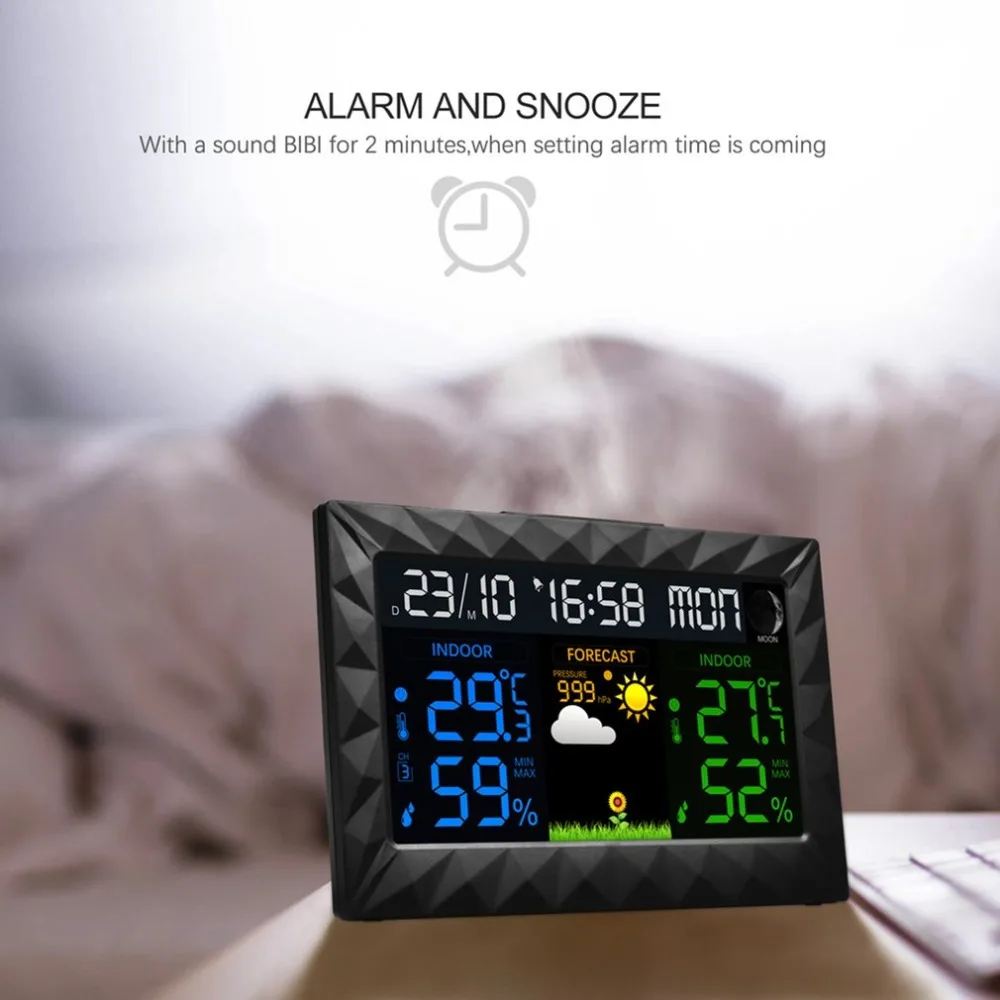 Беспроводной Прогноз погоды часы для дома и улицы температура влажность