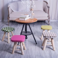 creative sofa home stool solid wood bench living room art chair small dining styling pouf minimalist modern
