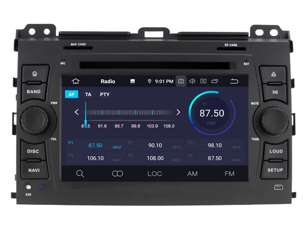 AVGOTOP автомобильный dvd-плеер для TOYOTA PRADO 120 Восьмиядерный Android 9,0 Автомобильный видеорегистратор с радио/wifi+ DSP+ DAB+ OBD навигация