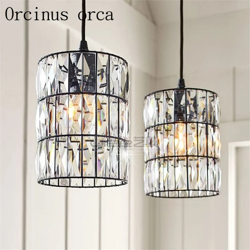 

The latest North America style country crystal chandelier living room dining room bedroom bedside personality Chandelier