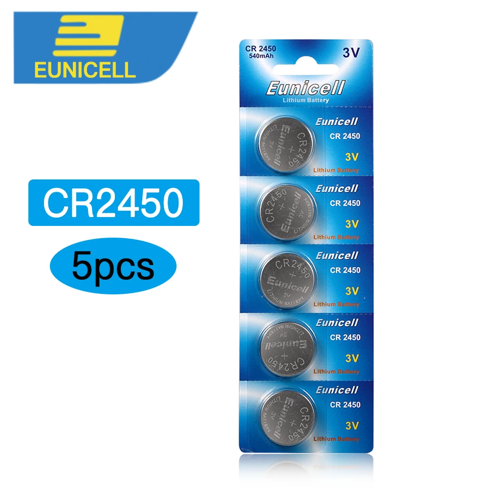 5 шт. щелочные батарейки CR2450 2450 ECR2450 KCR2450 24 5029LC LM2450 Кнопочная батарейка монетная 3 в