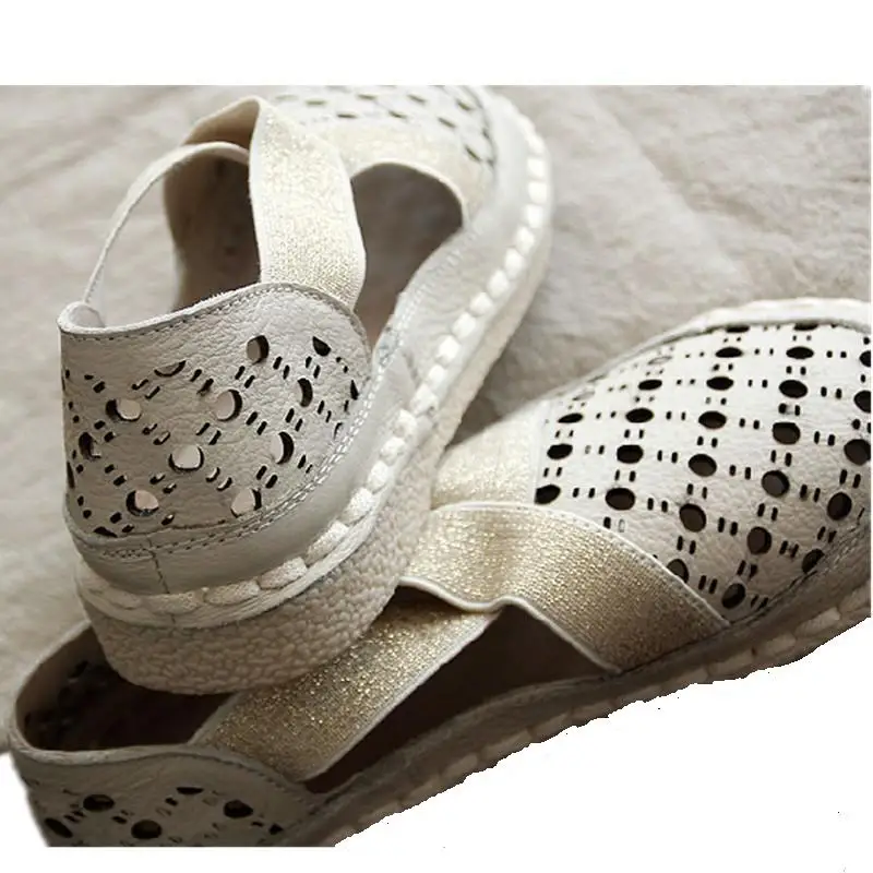 HUIFENGAZURRCS-распродажа! босоножки из натуральной кожи обувь ручной работы