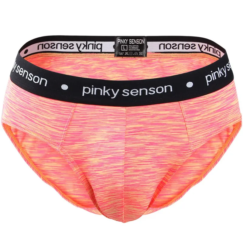 Мужские трусы брифы с заниженной талией PINKY SENSON черные сексуальное нижнее белье