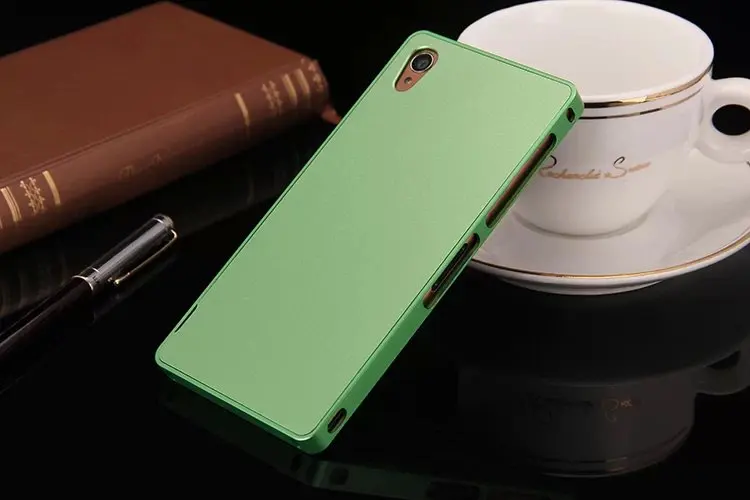 Зеленый Luphie fundas для sony xperia z3, жесткая рамка из алюминиевого сплава+ металлическая задняя крышка, чехол для sony xperia z3 D6603 D6633 - Цвет: Зеленый