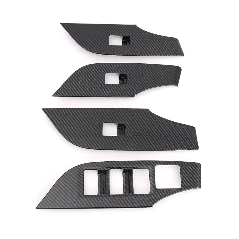 

Car Styling 4PCS ABS Carbon Fiber Style Interior Armrest Window Switch Lift Cover Trim For Toyota RAV4 2019 2020 Left Hand Drive