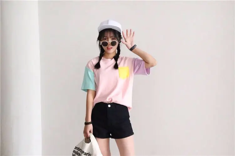 2018 Сяо Хуа дома корейской версии школы карамельный цвет цветная нашивка