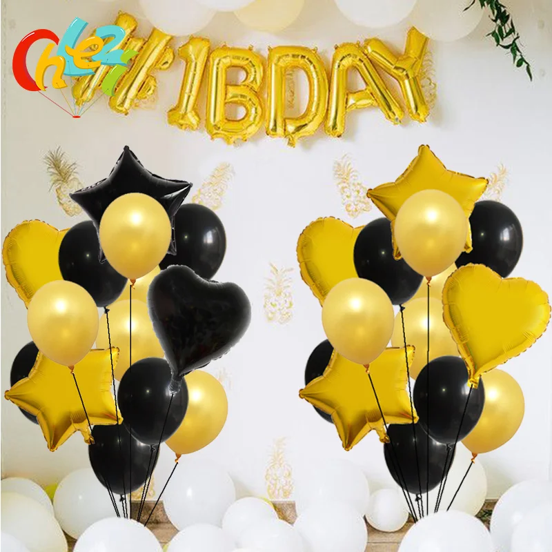 14 шт. 12 дюймов 18 Multi Air Фольга воздушные шары с днем День Рождения Декоративные