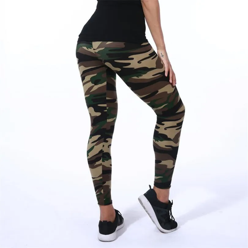 K208 Camouflage 2 VISNXGI, женские леггинсы, с принтом, эластичные, панталоны, черные, с принтом молока, леггинсы, весна-лето, стильные, из мягкой кожи, женские, с черепом, леггинсы - Цвет: K208 Camouflage 2