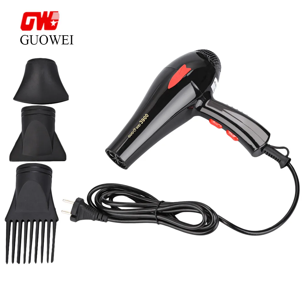 Guowei GW - 3900 портативный мощный электрический фен для волос 2000 Вт компактный