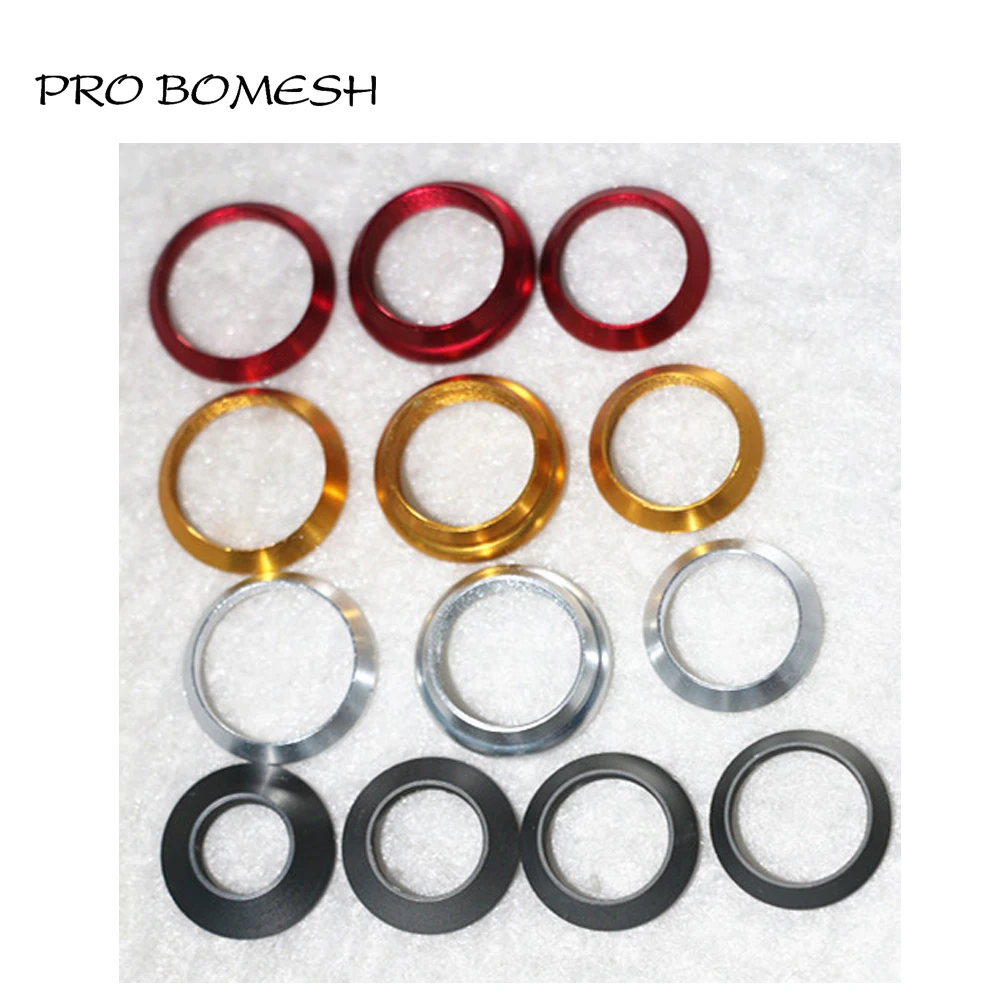 Pro Bomesh, 13 шт./лот, алюминиевое Контактное кольцо для проверки обмотки, декоративное кольцо, обрезное кольцо, сделай сам, удочка, компонент, аксессуар, разные размеры, разные цвета