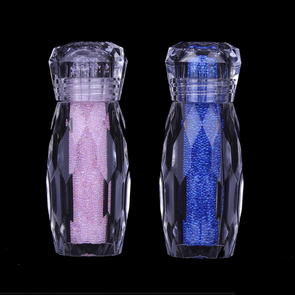 Полный Красота 1 бутылка 3D мини Икра бусы Nail Блеск декора Русалка Кристалл Micro красочный Бусы Маникюр 3D ногтей CH669