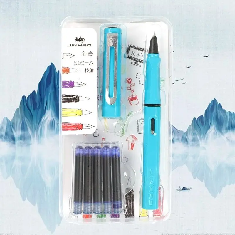Jinhao 599a авторучка набор каллиграфия ручка Dolma Kalem Pluma Студенческая со съемным чернильным мешком ручка подарок для мальчиков и девочек прекрасный