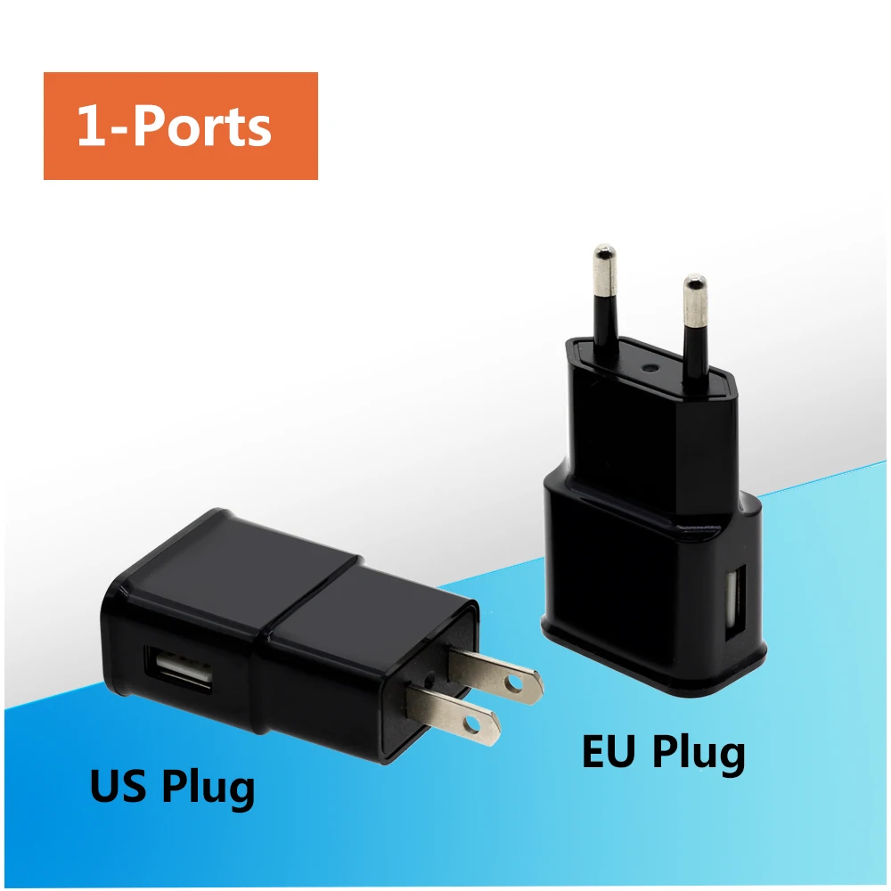USB адаптер питания 5 в пост. Тока вилка стандарта ЕС/США 1 / 2 3 6 портов светодиодный