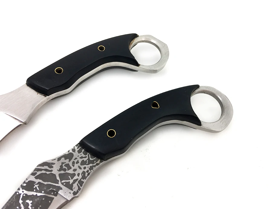 Karambit фиксированный охотничий Карманный Нож Коготь резак EDC боевые ножи для выживания рога Ручка Тактический Кемпинг портативный Открытый Инструменты