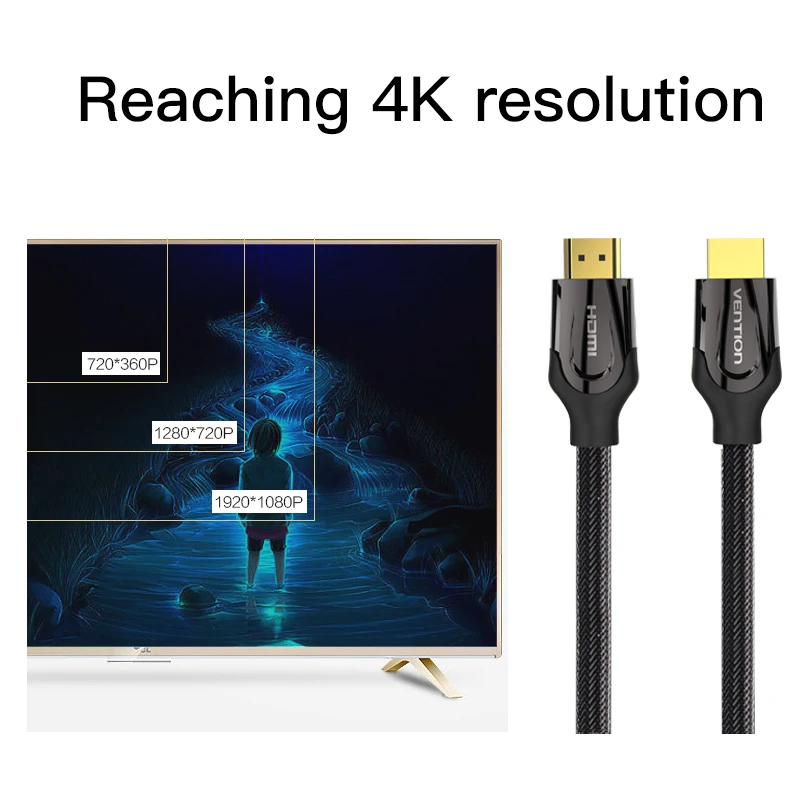 Vention HDMI кабель 1 м/2 м/5 м Ethernet на Переходник коннектор 4 в 2 0 1080p 3D для ПК HDTV проектор |