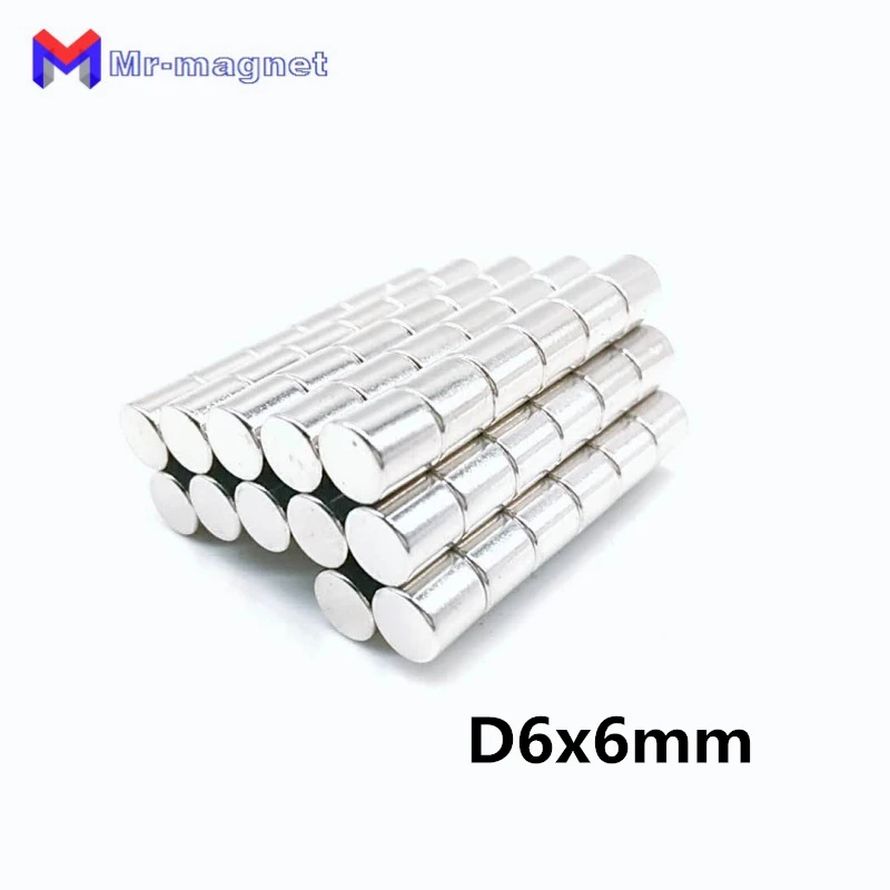 

Неодимовый магнит NdFeB D6 * 6 мм, 500 шт., 6 х6 мм