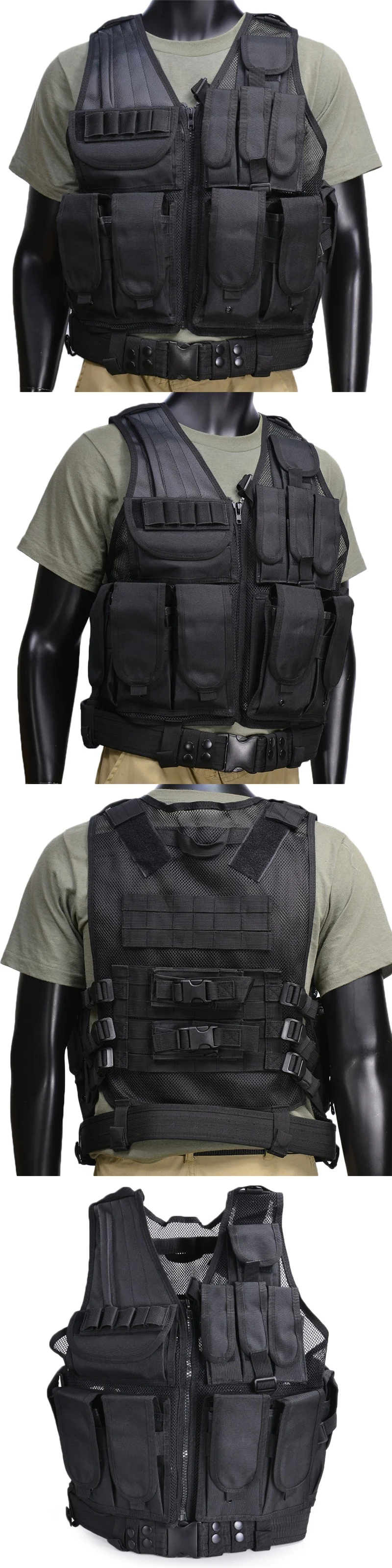 Airsoft военно-тактические жилет Молл Полиции Body Armor Plate Carrier Swat армия Пейнтбол Стрельба Охота Боевая кобура жилеты