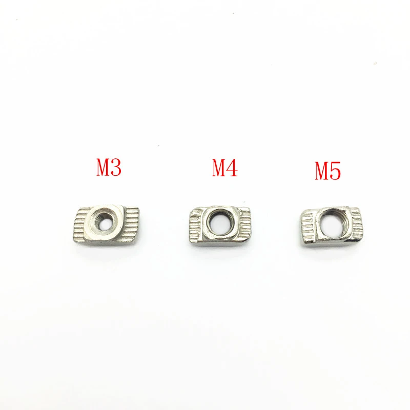 50 шт. M3/M4/M5 * 10*6 для слота серии 20 T nut скользящий образный молоток с гайкой|Гайки| |