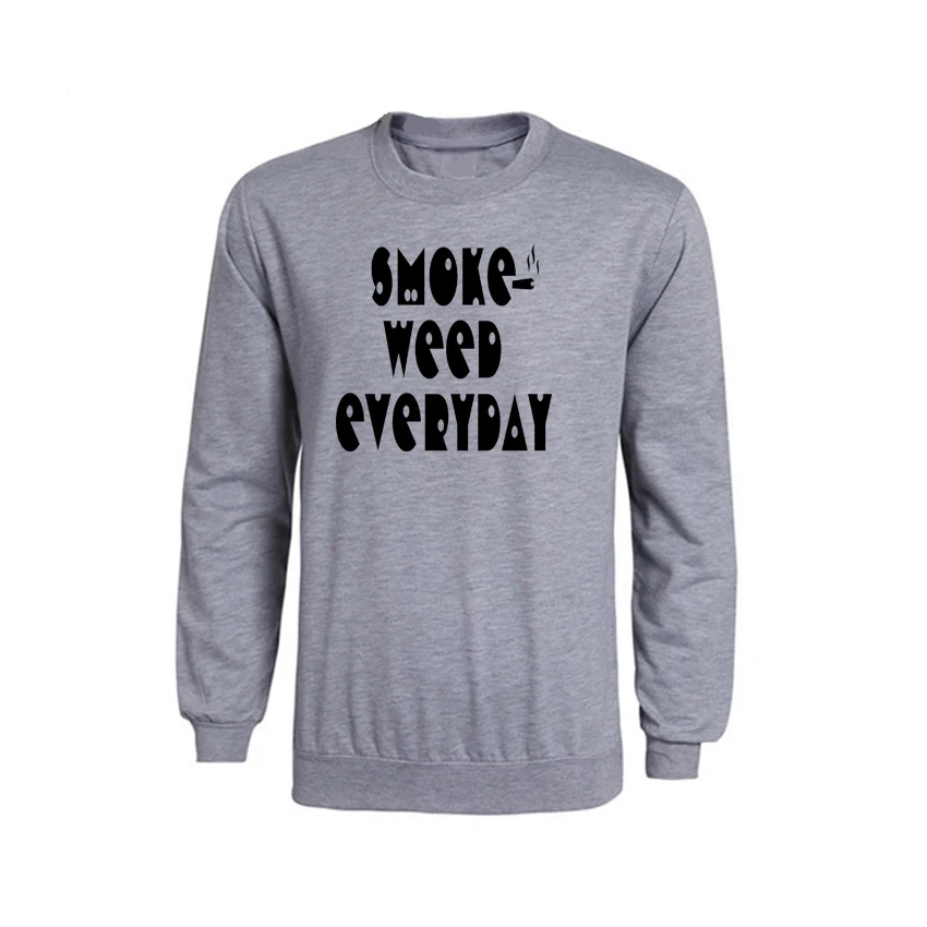Модная Мужская и Женская толстовка с капюшоном длинным рукавом Smoke weed каждый