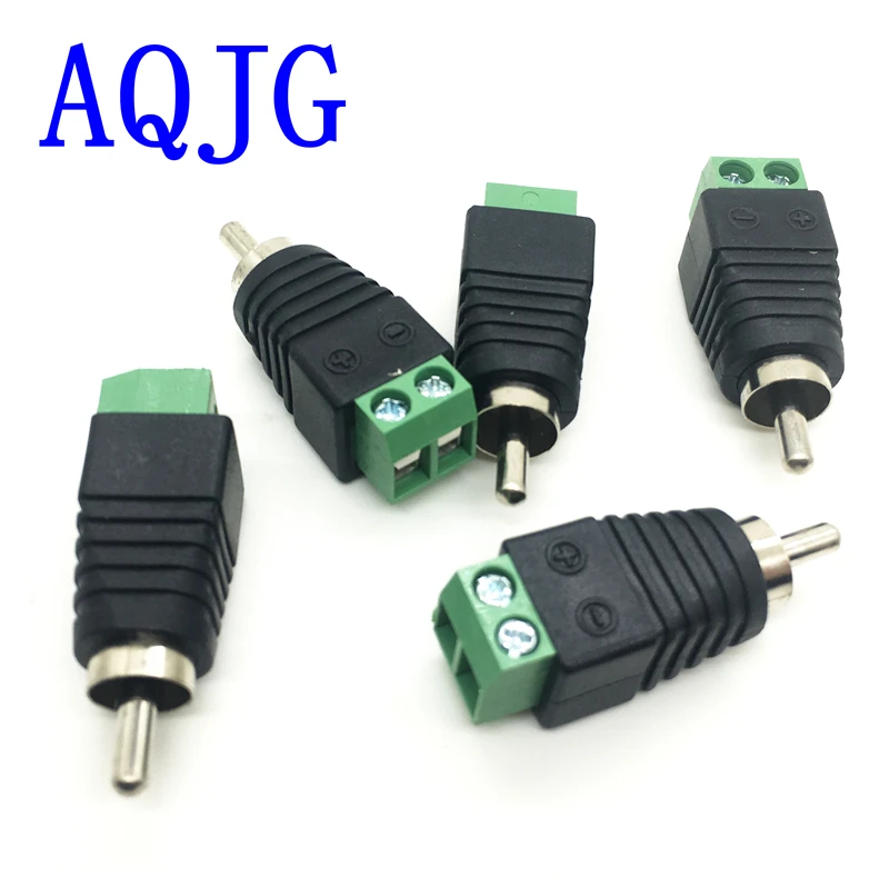 5 шт./лот CCTV Phono RCA штекер в AV терминал разъем видео колонка проводной кабель для