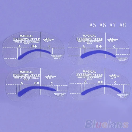 4pcs/set Styles Grooming Stencil Kit Make Up MakeUp Shaping DIY Beauty Eyebrow Template Stencils Tools Accessories 02IG 2O4P | Красота и