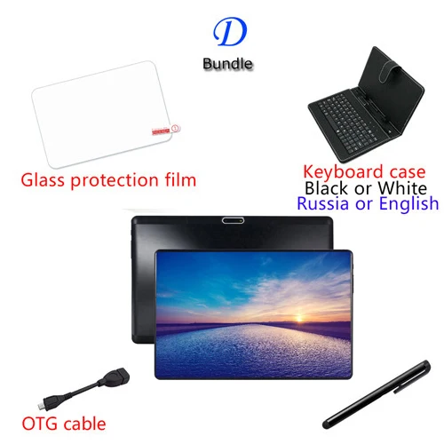D Детский планшет mutlti touch 3g Android 9,0 8 ядерный Google store планшеты 6 ГБ ОЗУ 64 Гб ПЗУ WiFi gps 10' планшет с чехлом - Комплект: D