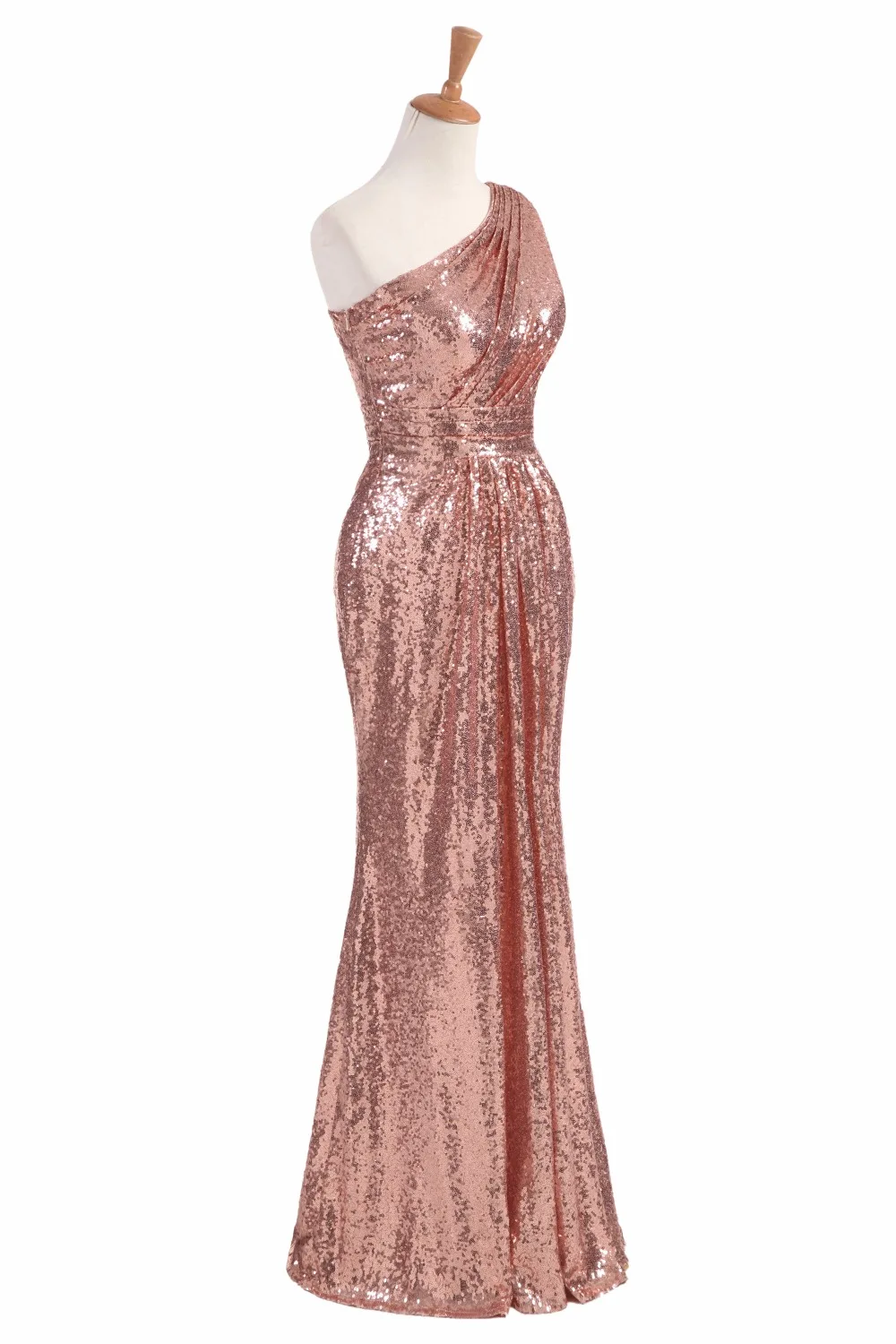 Блестящее платье для подружки невесты розовое золото 2020 винное красное синее на