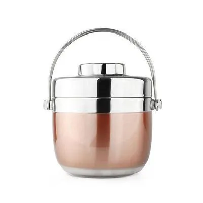 Rose Gold 1,2/1.5L Нержавеющая сталь двойной Слои Коробки для обедов школы и офиса Термальность Крышка для еды контейнер для обеда ребенку Ланч-бокс - Цвет: Rose Gold