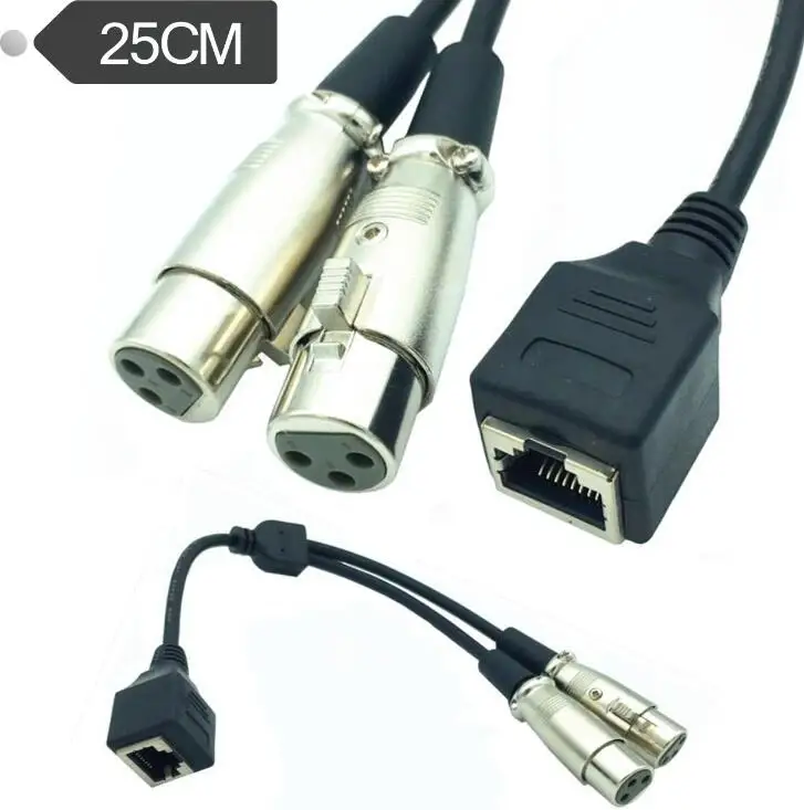 Сетевой адаптер LBSC 2 XLR с 3 контактным гнездом на гнездо RJ45 соединительный кабель