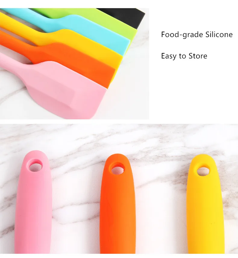 Kitchen Silicone Spatula Scraper Premium Colorful for Cake Cream Butter Mixer Tool Baking Spoon Spatulas | Дом и сад
