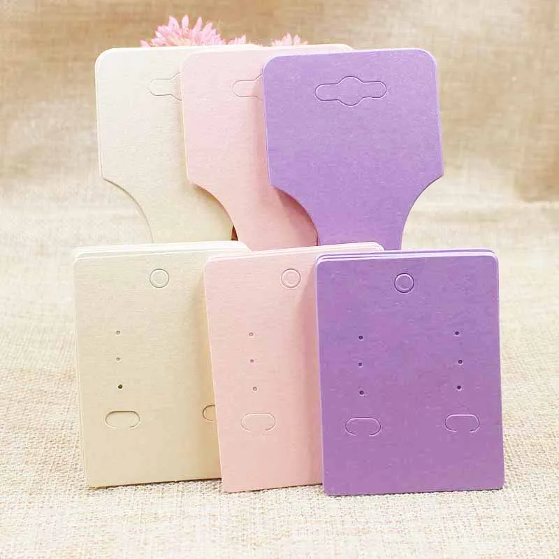 Высокое качество розовый/бежевый/Фиолетовый DIY пустая Ювелирная карточка для